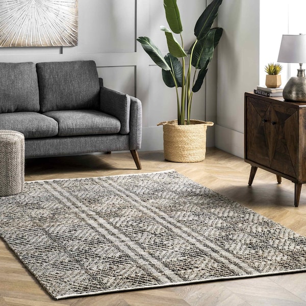 Nuloom Alden Textured Diamonds Area Rug 8ft x 10ft SMRM03A8010 Zoro